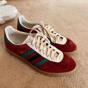 Adidas Gazelle Red and Green Sneakers